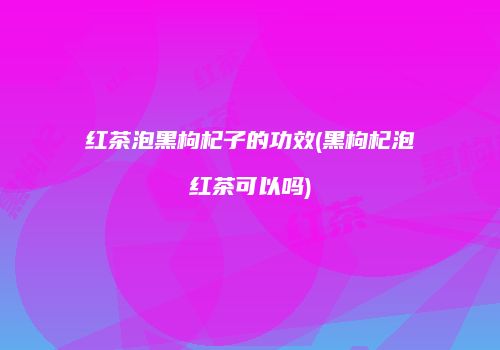 红茶泡黑枸杞子的功效(黑枸杞泡红茶可以吗)