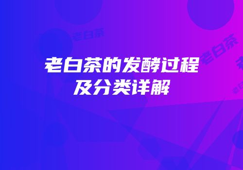 老白茶的发酵过程及分类详解