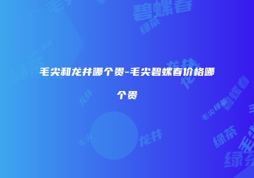 毛尖和龙井哪个贵-毛尖碧螺春价格哪个贵