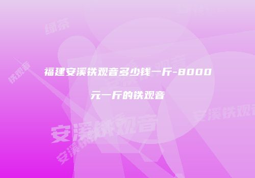 福建安溪铁观音多少钱一斤-8000元一斤的铁观音