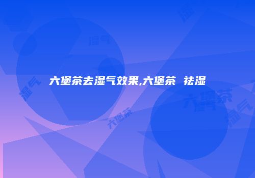 六堡茶去湿气效果,六堡茶 祛湿