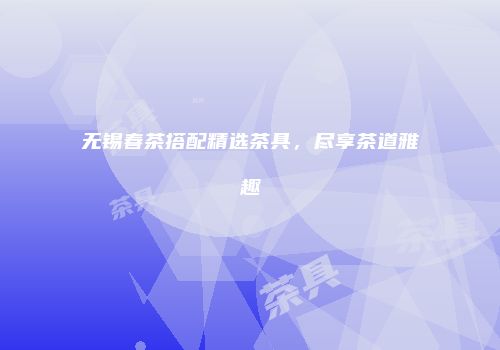 无锡春茶搭配精选茶具，尽享茶道雅趣