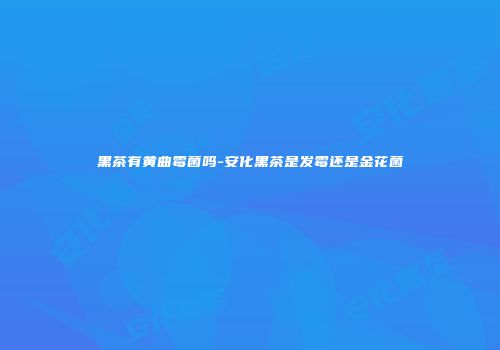 黑茶有黄曲霉菌吗-安化黑茶是发霉还是金花菌