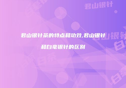 君山银针茶的特点和功效,君山银针和白毫银针的区别