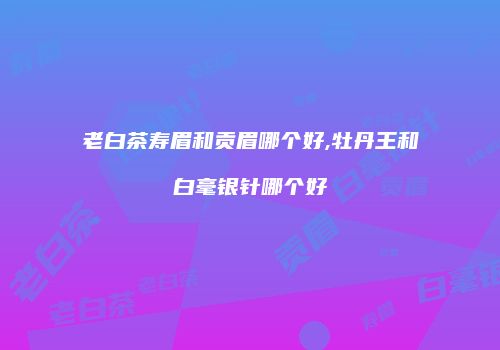 老白茶寿眉和贡眉哪个好,牡丹王和白毫银针哪个好
