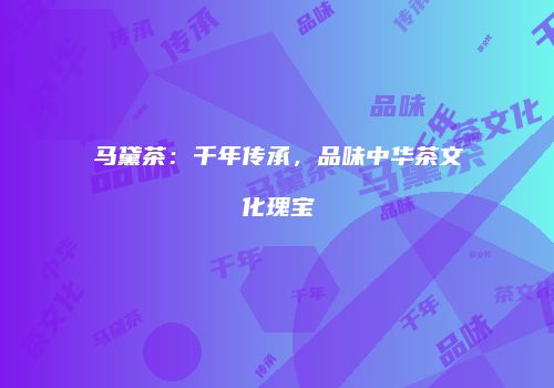 马黛茶：千年传承，品味中华茶文化瑰宝