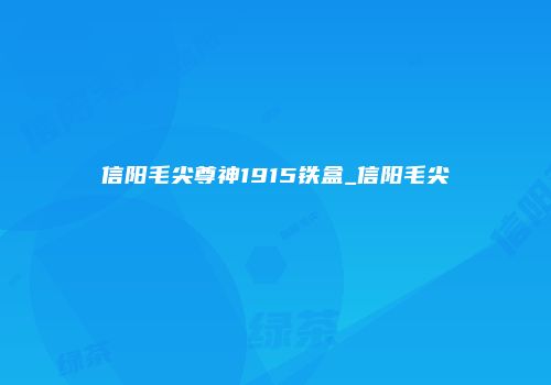信阳毛尖尊神1915铁盒_信阳毛尖