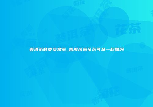 普洱茶和贡菊禁忌_普洱茶菊花茶可以一起喝吗