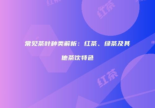 常见茶叶种类解析：红茶、绿茶及其他茶饮特色