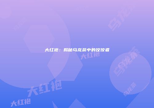 大红袍：揭秘乌龙茶中的佼佼者