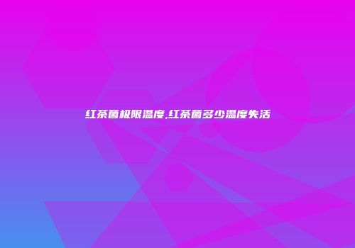 红茶菌极限温度,红茶菌多少温度失活