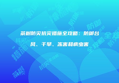 茶树防灾抗灾措施全攻略：防御台风、干旱、冻害和病虫害