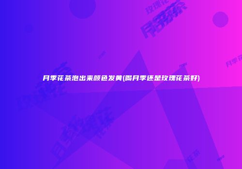 月季花茶泡出来颜色发黄(喝月季还是玫瑰花茶好)
