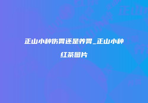 正山小种伤胃还是养胃_正山小种红茶图片