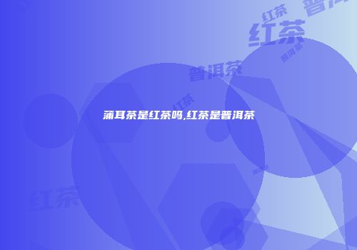 蒲耳茶是红茶吗,红茶是普洱茶
