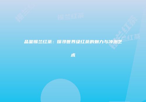 品鉴锡兰红茶：探寻世界级红茶的魅力与冲泡艺术