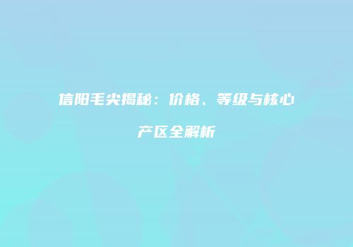 信阳毛尖揭秘：价格、等级与核心产区全解析