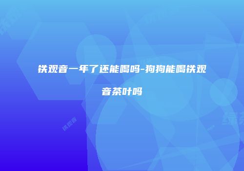 铁观音一年了还能喝吗-狗狗能喝铁观音茶叶吗