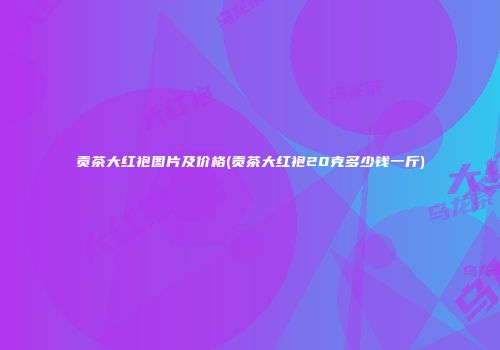 贡茶大红袍图片及价格(贡茶大红袍20克多少钱一斤)