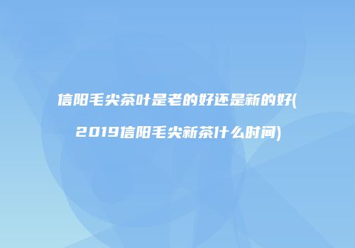 信阳毛尖茶叶是老的好还是新的好(2019信阳毛尖新茶什么时间)