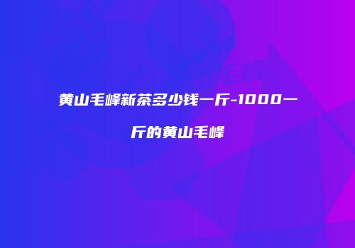 黄山毛峰新茶多少钱一斤-1000一斤的黄山毛峰