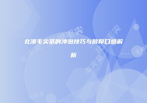 北港毛尖茶的冲泡技巧与醇厚口感解析