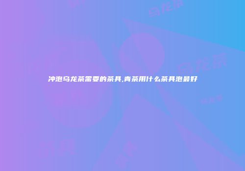 冲泡乌龙茶需要的茶具,青茶用什么茶具泡最好