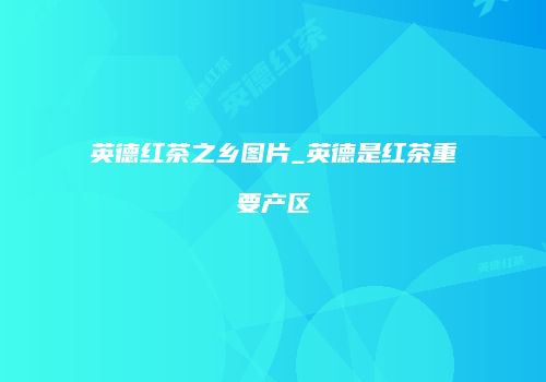 英德红茶之乡图片_英德是红茶重要产区