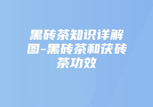 黑砖茶知识详解图-黑砖茶和茯砖茶功效