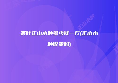 茶叶正山小种多少钱一斤(正山小种很贵吗)