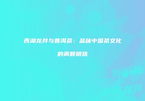 西湖龙井与普洱茶：品味中国茶文化的两颗明珠