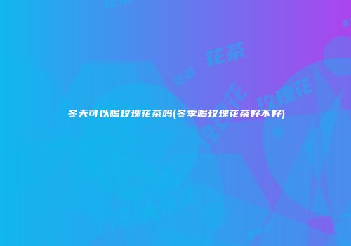 冬天可以喝玫瑰花茶吗(冬季喝玫瑰花茶好不好)