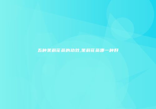 五种茉莉花茶的功效,茉莉花茶哪一种好