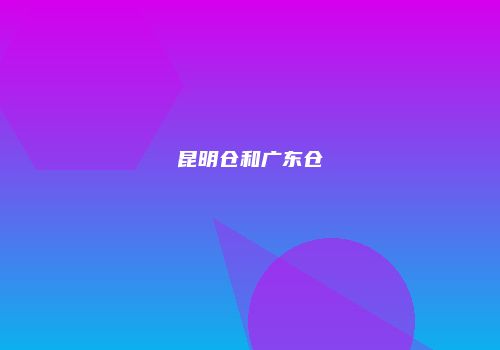 昆明仓和广东仓