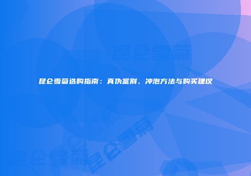 昆仑雪菊选购指南：真伪鉴别、冲泡方法与购买建议