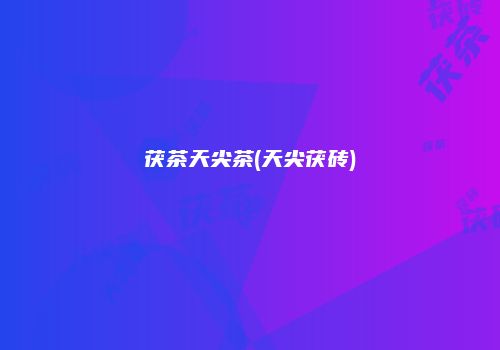 茯茶天尖茶(天尖茯砖)