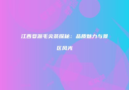 江西婺源毛尖茶探秘：品质魅力与景区风光