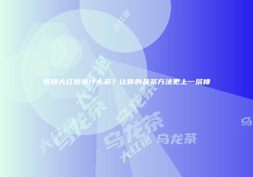 紫砂大红袍泡什么茶？让你的品茶方法更上一层楼
