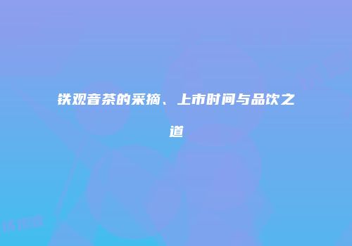 铁观音茶的采摘、上市时间与品饮之道
