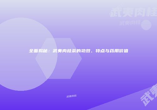 全面揭秘：武夷肉桂茶的功效、特点与药用价值