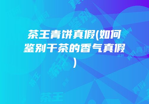茶王青饼真假(如何鉴别干茶的香气真假)