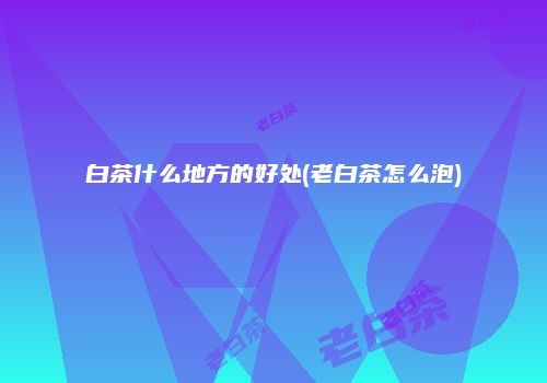 白茶什么地方的好处(老白茶怎么泡)