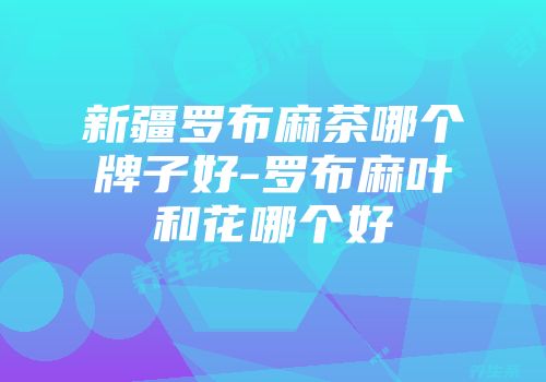 新疆罗布麻茶哪个牌子好-罗布麻叶和花哪个好