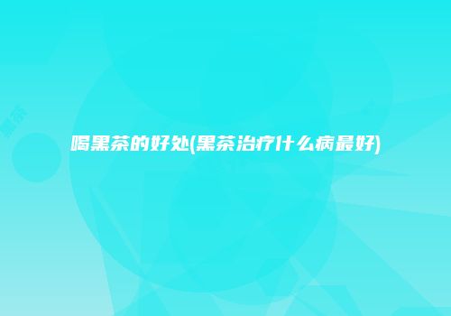 喝黑茶的好处(黑茶治疗什么病最好)