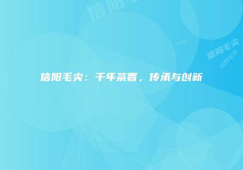 信阳毛尖：千年茶香，传承与创新