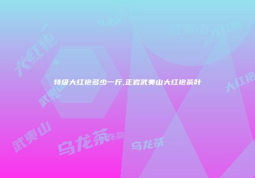 特级大红袍多少一斤,正岩武夷山大红袍茶叶