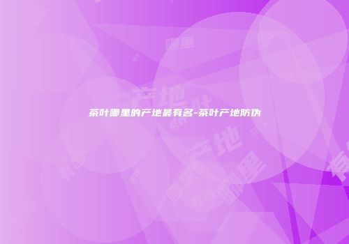 茶叶哪里的产地最有名-茶叶产地防伪