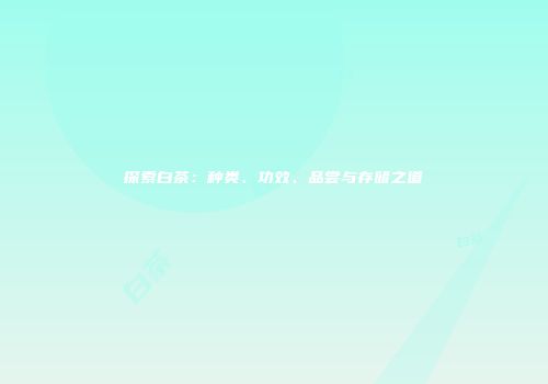 探索白茶：种类、功效、品尝与存储之道