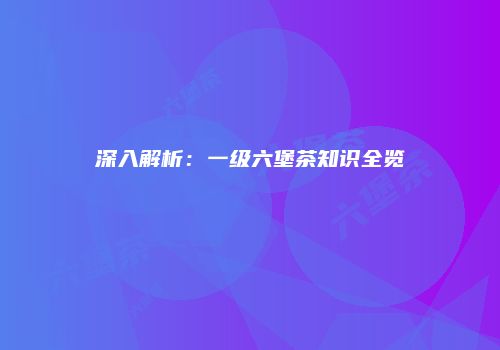 深入解析：一级六堡茶知识全览