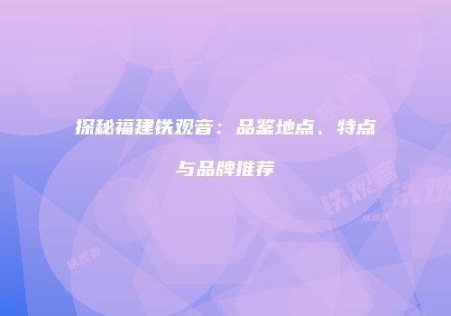 探秘福建铁观音：品鉴地点、特点与品牌推荐